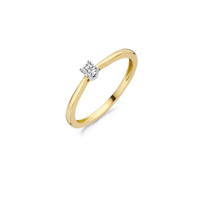 Blush Ring 210.595 - Bicolor Goud 14ct, Diamant 0,10ct, Maat 54