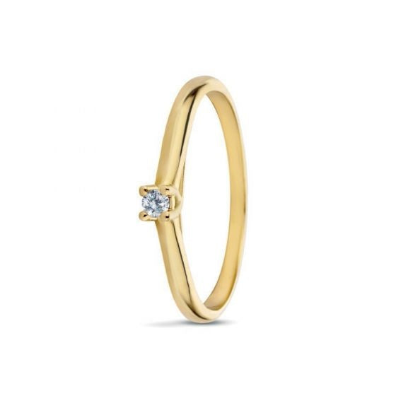 Miss Spring Ring 240.098 - Geel Goud 14ct, Diamant 0,08ct
