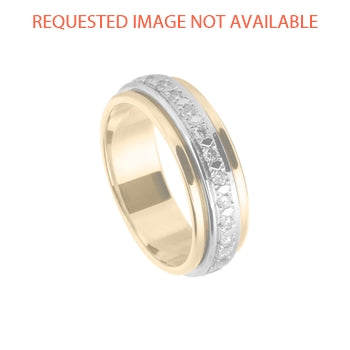 Aurodesign Ring 493-B/28 - Bicolor Goud 18ct, Diamant, Draairing, 6,5mm, Maat 58