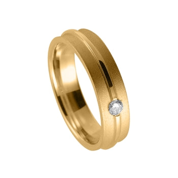 Aurodesign Ring 8232-G/50 - Geel Goud 18ct, Diamant, 5mm, Maat 54