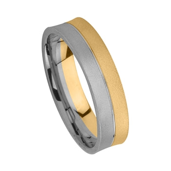 Auro Design Trouwring 8668-B/55 - Bicolor Goud 18ct, 5,5mm breed, Maat 62