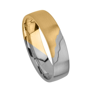 Aurodesign Trouwring 8646-B/55 - Bicolor Goud 18ct, 5,5mm, Maat 62