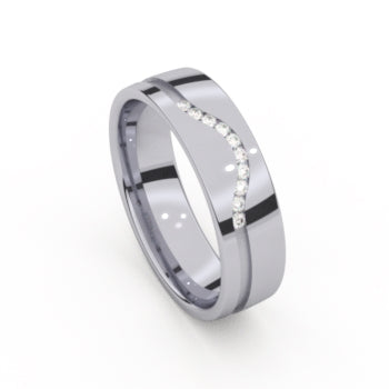 Aurodesign Ring 8818-PD/55 -  Palladium, Diamant, 5,5mm, Maat 54