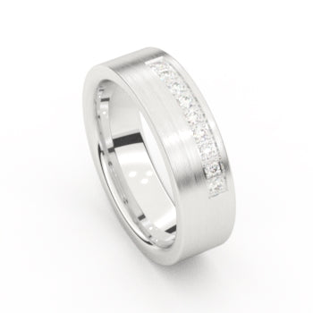Auromemoire DN15W09 - Wit Goud 18ct, Diamant, 6mm, Maat 55