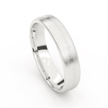 Aurodesing Trouwring 8670-W/50 - Wit Goud 18ct,  5mm, Maat 62