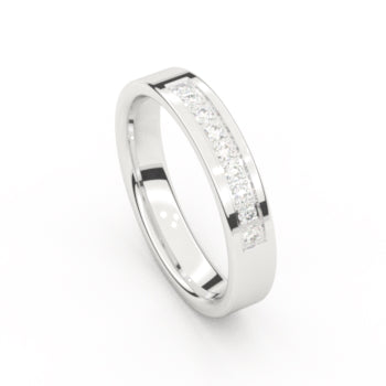 Aurodesign Ring 8703-W/40 - WIt Goiud 18ct, Diamant, 4mm, Maat 54
