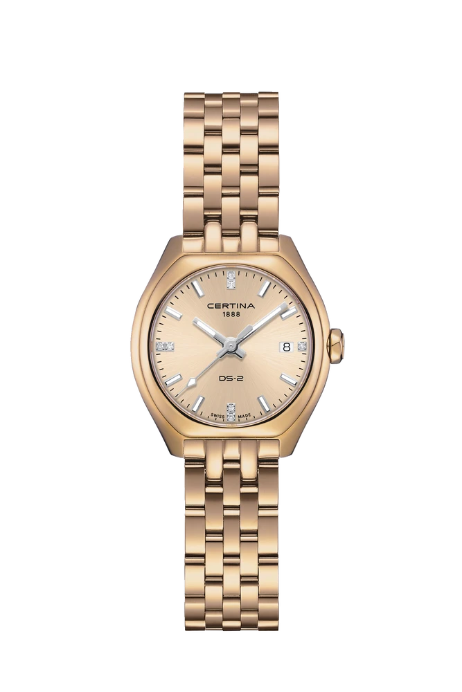Certina Horloge C049.210.33.026.00 - Rosé, Waterdicht, Diamant, Saffier Glas
