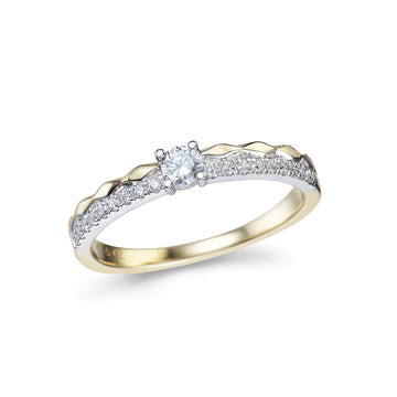 Ellipse Jewelry Ring 230.594 - Bicolor Goud 18ct, Diamant 0,15ct + 0,13ct