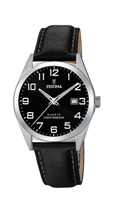 Festina Horloge 230.720 - Waterdicht, Quartz, Leder, Heren