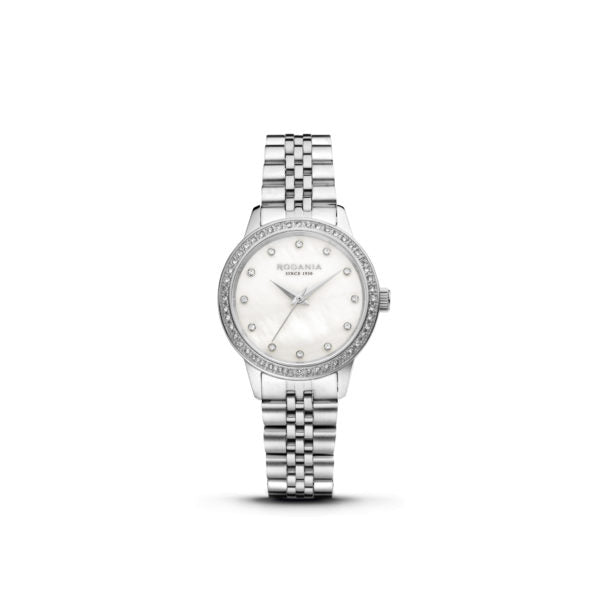 Rodania Horloge 230.907 - Montreux, Staal, Saffier Glas, Zirkoon, Dames
