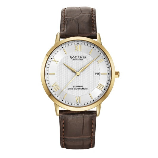 Rodania Horloge 230.923 - Sion, Saffier Glas, Leder, Heren