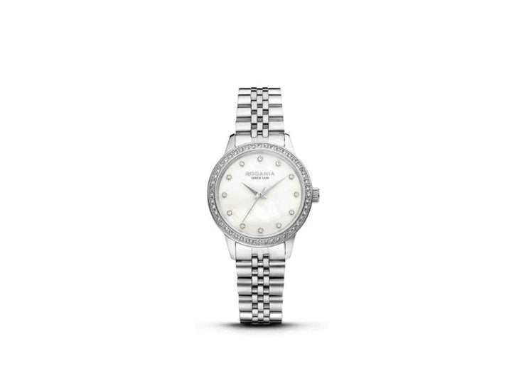 Rodania Horloge 230.981 - Staal, Zirkoon, Saffier Glas, Dames