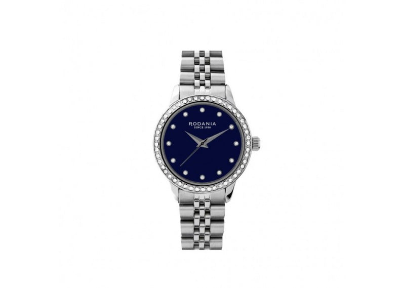 Rodania Horloge 230.982 - Staal, Zirkoon, Saffier Glas, Dames