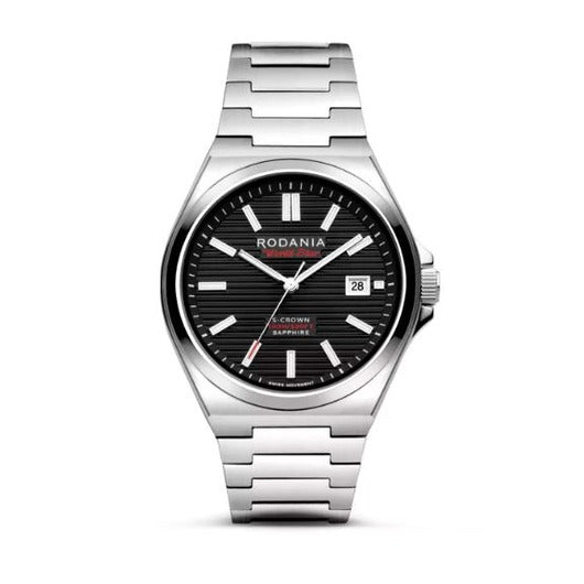 Horloge Rodania 240.146 - World Star, Saffier Glas, Staal, Waterdicht, Heren