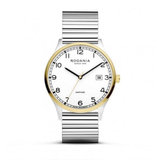 Rodania Horloge 240.148 - Nyon Classic 40 Fixo, Saffier Glas, Staal, Heren