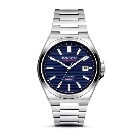 Rodania Horloge 240.152 -World Star, Staal, Saffier Glas, Waterdicht, Heren