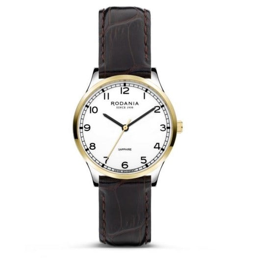 Rodania Horloge 240.160 - Nyon Classic 32, Saffier Glas, Leder, Dames