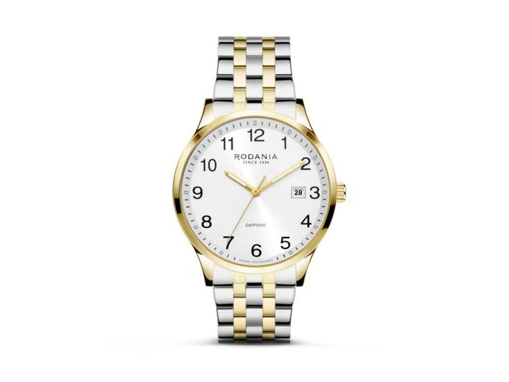 Rodania Horloge 240.627 - Staal Bicolor, Saffier Glas, Heren