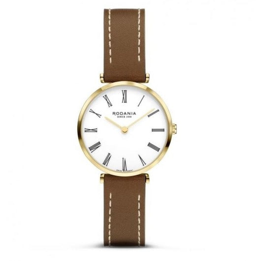 Rodania Horloge 240.196 - Leder, Saffier Glas, Dames