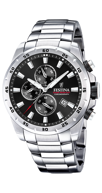 Festina Horloge 240.220 - Staal, Chrono, 100M waterdicht, Heren