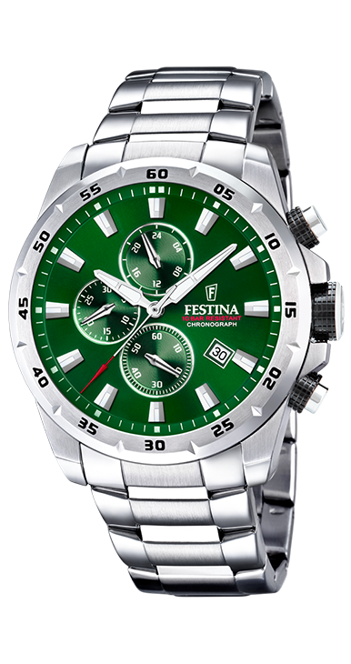 Festina Horloge 240.225 - Staal, Chrono, 100M waterdicht, Heren