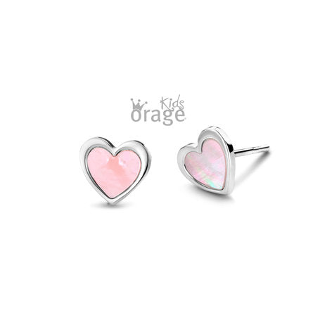 Orage Kids Oorknoppen 240.302 - Zilver, Parelmoer, Kids