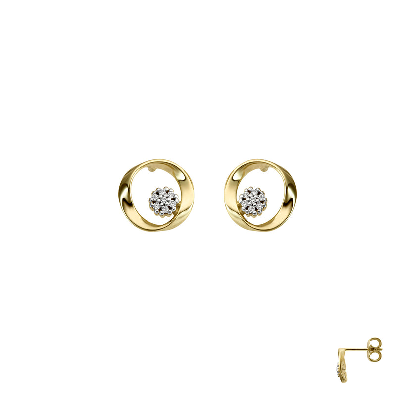 Beheyt Jewels Oorknoppen 240.384 - Geel Goud 18ct, Diamant