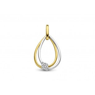 Pigou Hanger 240.393 - Bicolor Goud 18ct, Diamant 0,060ct