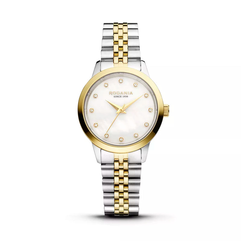 Rodania Horloge 240.447 - Montreux, Bicolor Staal, Saffier Glas, Dames