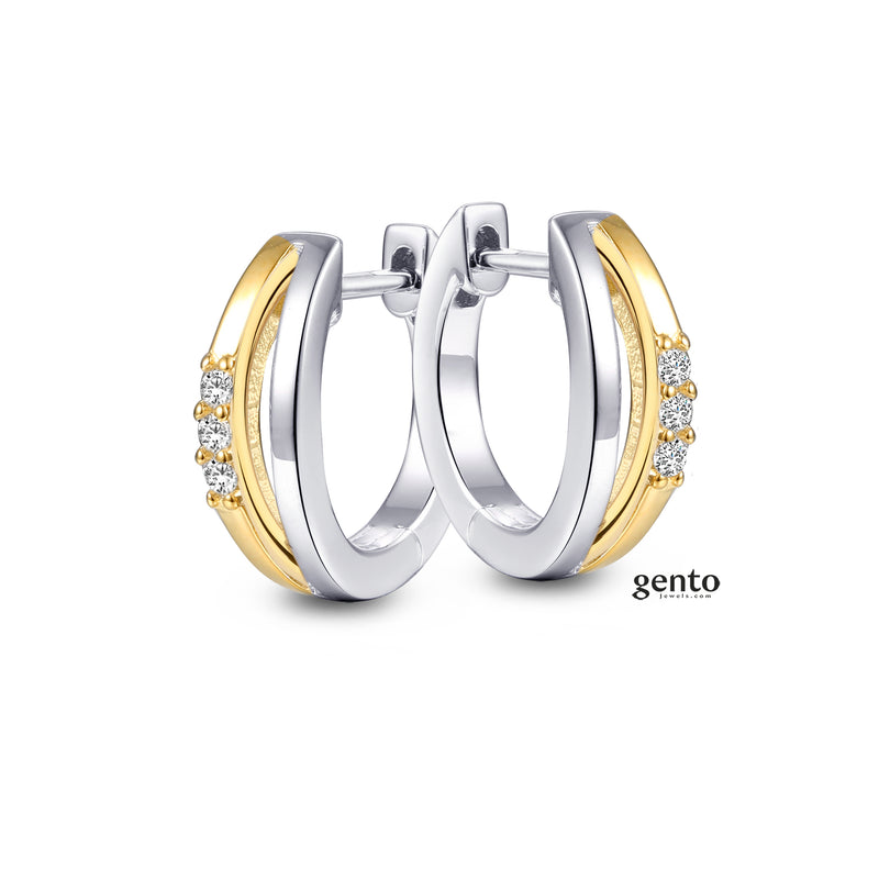 Gento Oorringen 240.489 - Zilver & Plaqué, Zirkoon, Dames