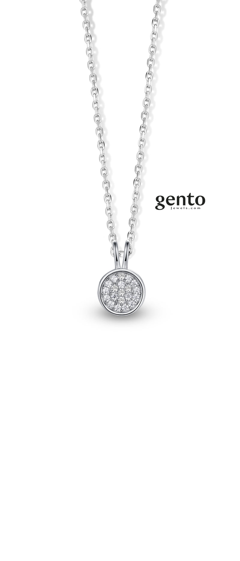 Gento Halsketting 240.502 - Zilver, Zirkoon