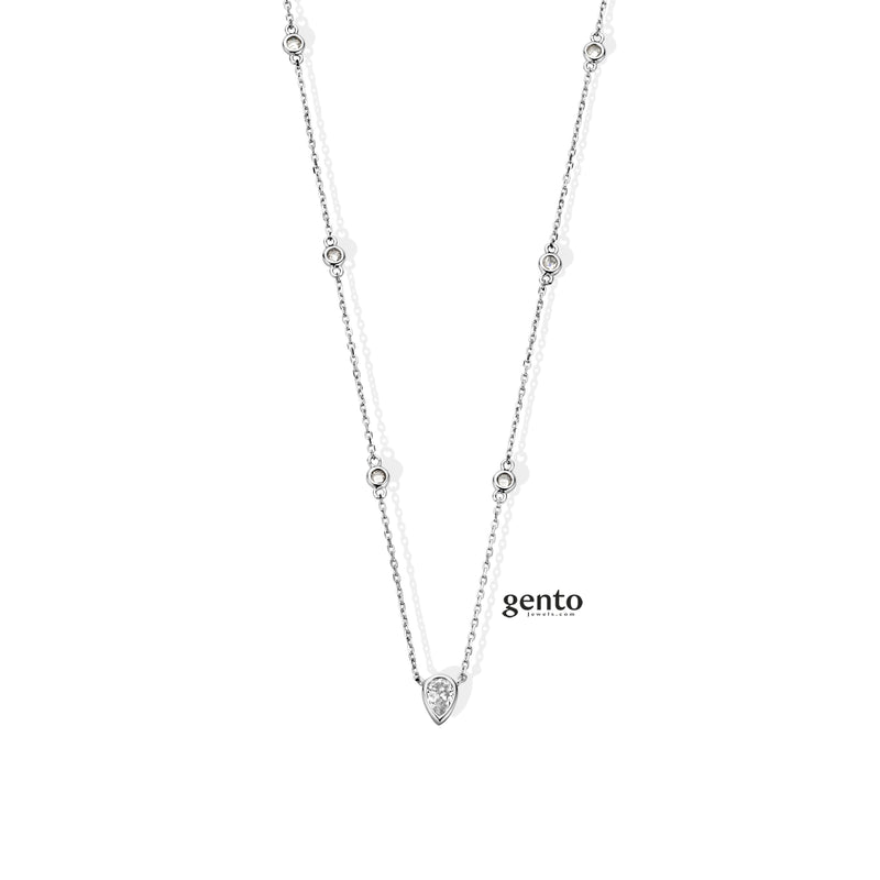 Gento Halsketting 240.512 - Zilver, Zirkoon