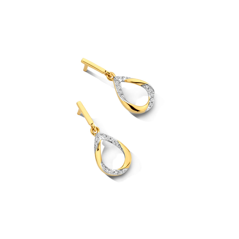 Dulci Nea Oorhangers 240.545 - Geel Goud 18ct, Diamant 0,09ct