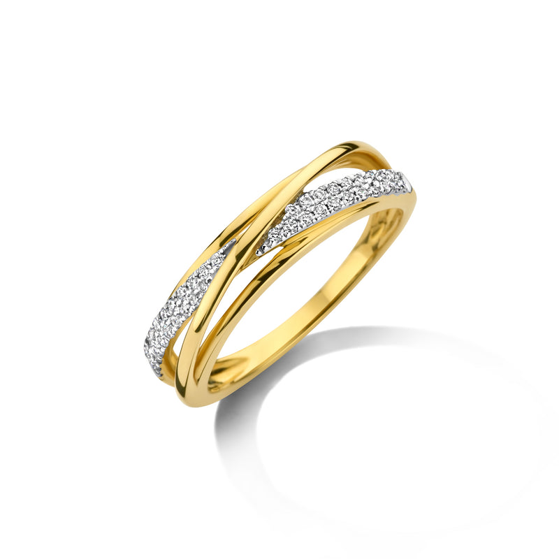 Dulci Nea Ring 240.562 - Geel Goud 18ct, Diamant 0,17ct, Maat 55