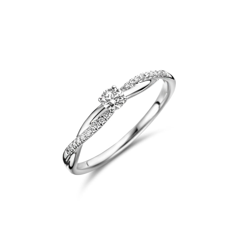 Dulci Nea Ring 240.568 - Wit Goud 18ct, Diamant 0,20ct, Maat 54