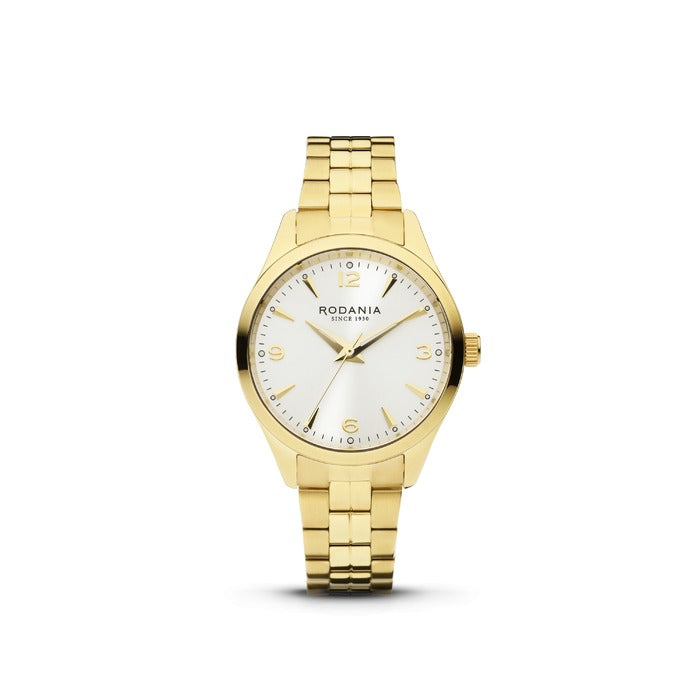 Rodania Horloge 240.624 - Staal Plaqué, Saffier Glas, Dames