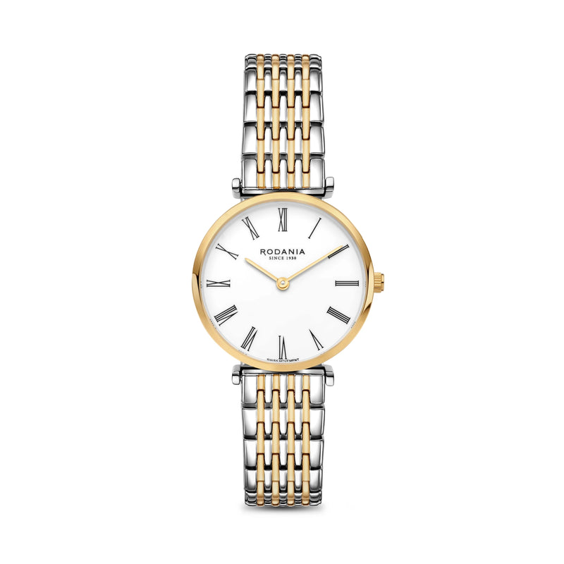 Rodania Horloge 240.674 - staal, bicolor, saffier glas, dames