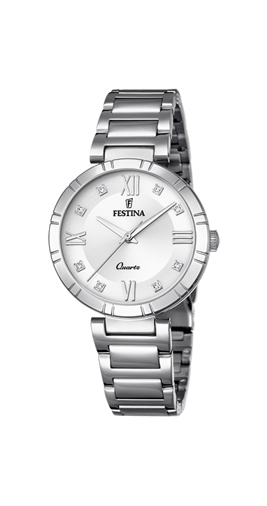 Festina Horloge 240.687 - Staal, Zirkoon, Dames