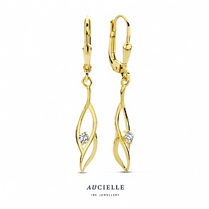 Aucielle Oorhangers 250.197 - Geel Goud 18ct, Zirkoon