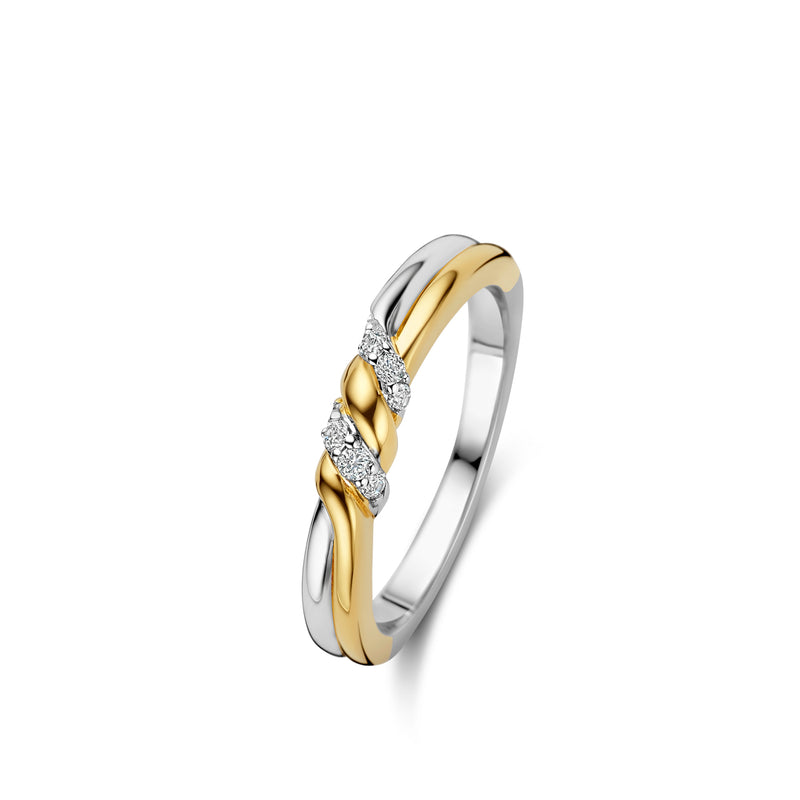 Naiomy Silver Ring 250.228 - Plaqué & Zilver, Zirkoon, Maat 54