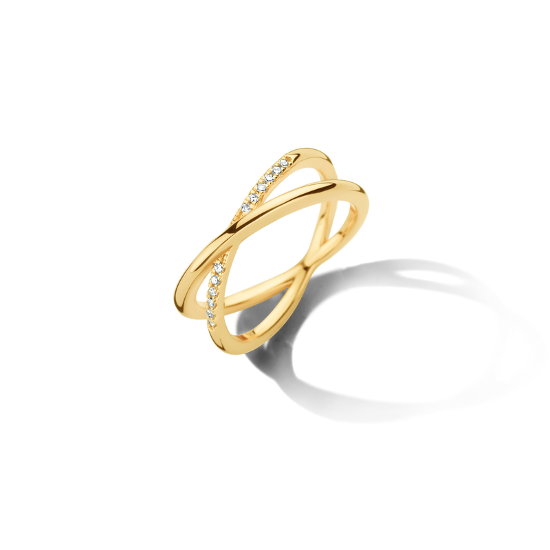 Diamanti Per Tutti Ring 250.311 - Verguld, Diamant, Maat 54