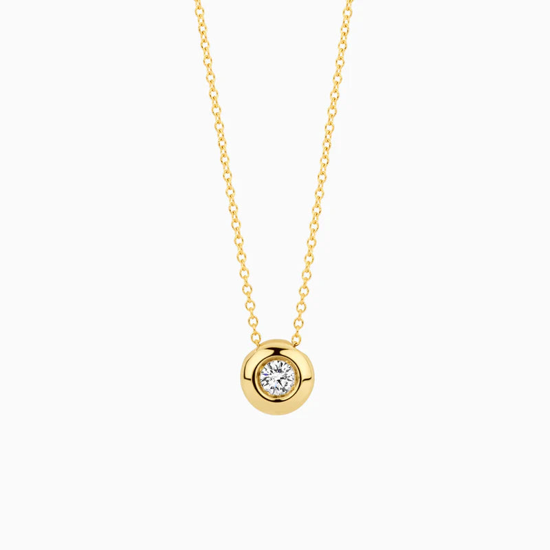 Blush Halsketting 250.350 - Geel Goud 14ct, Labgrown Diamant 0,10ct