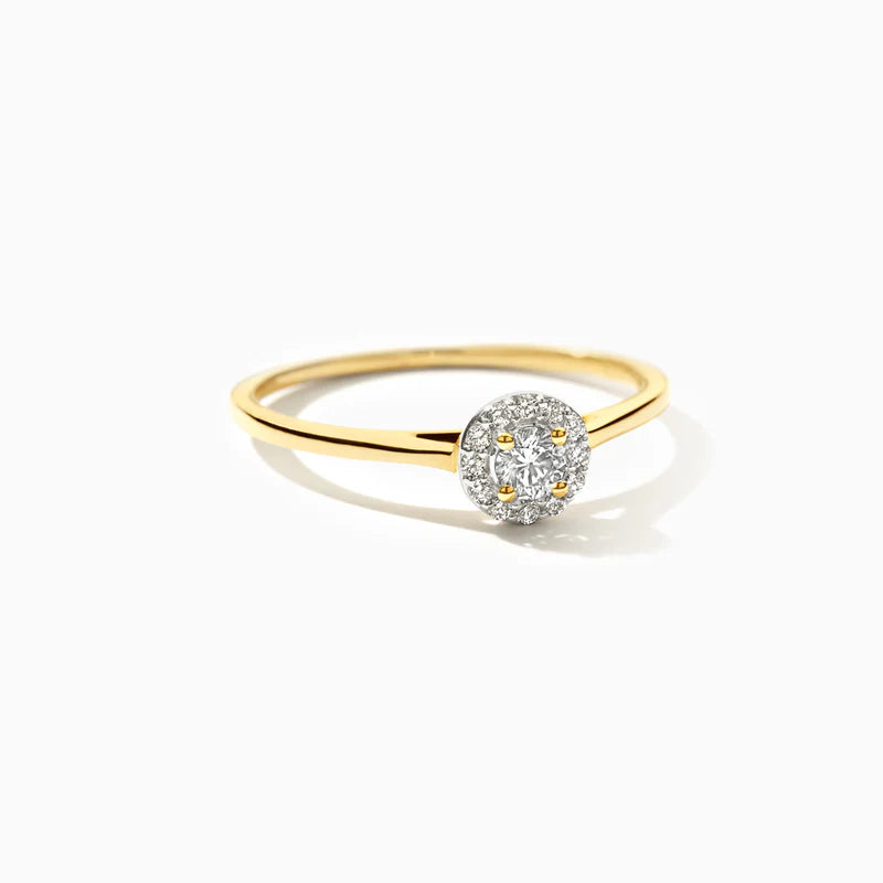 Blush Ring 250.357 - Geel Goud 14ct, Labgrown Diamant 0,13+0,09ct, Maat 54