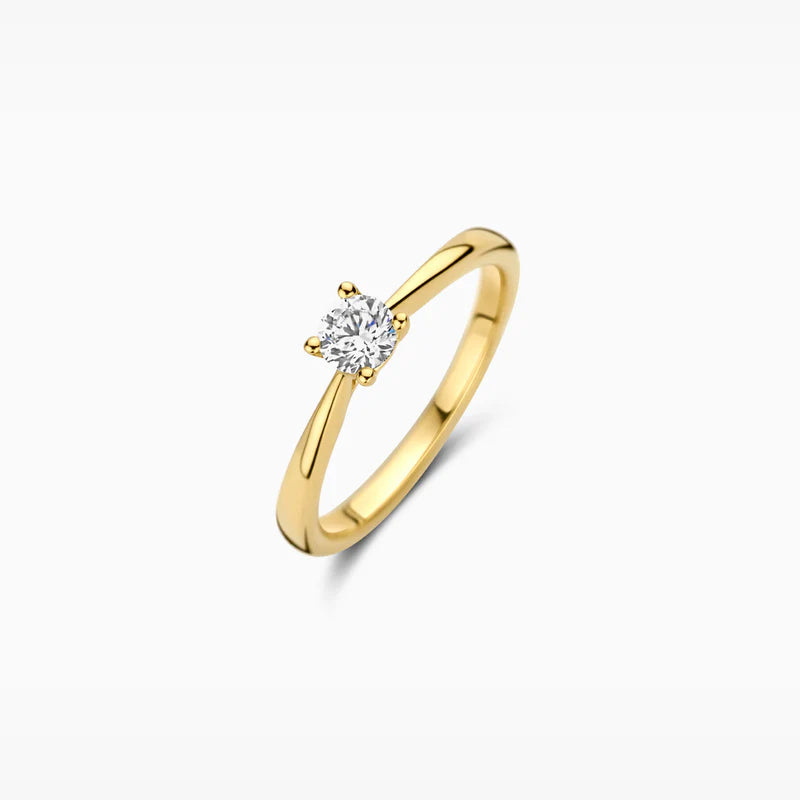 Blush Ring 250.361 - Geel Goud 14ct, Labgrown Diamant 0,35ct, Maat 54