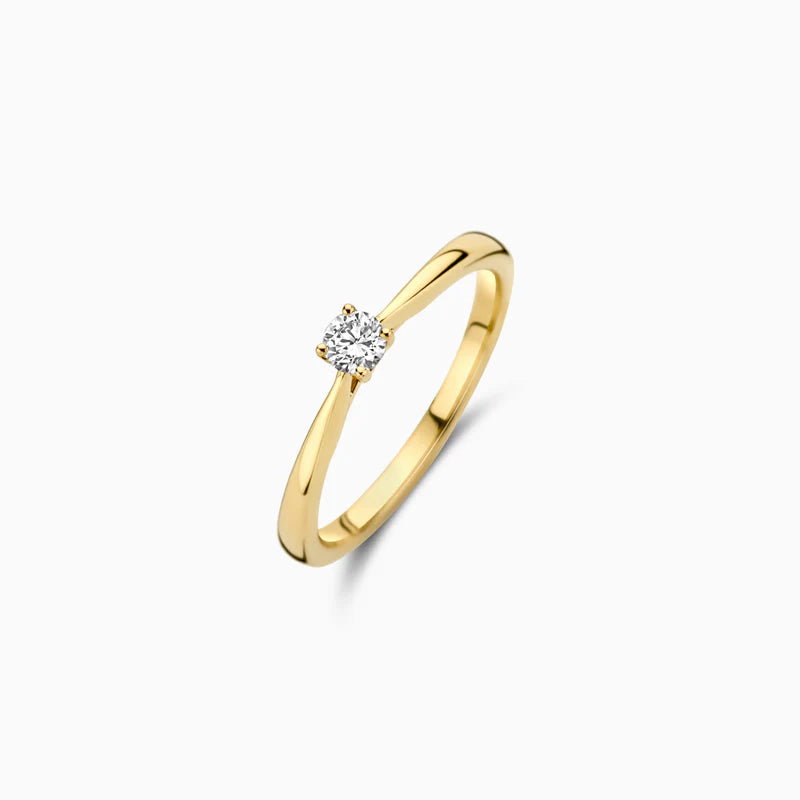 Blush Ring 250.363 - Geel Goud 14ct, Labgrown Diamant 0,15ct, Maat54