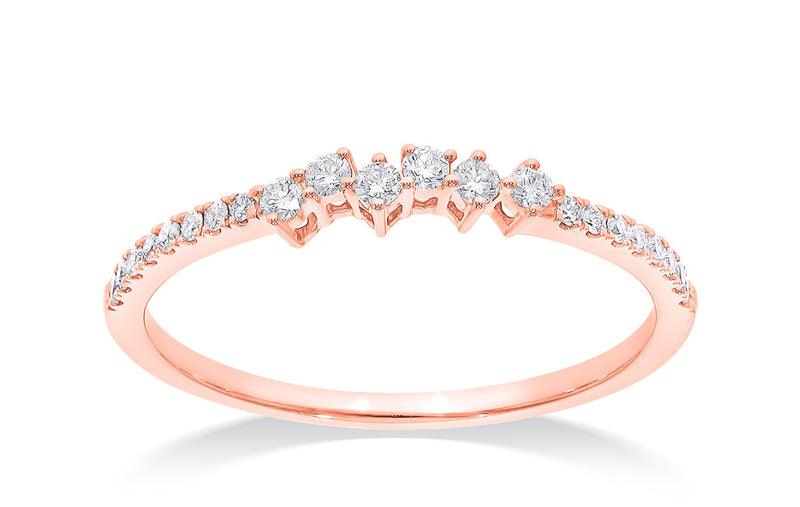 Worms Ring 250.374 - Rose Goud 18ct, Diamant 0,17ct, Maat 54