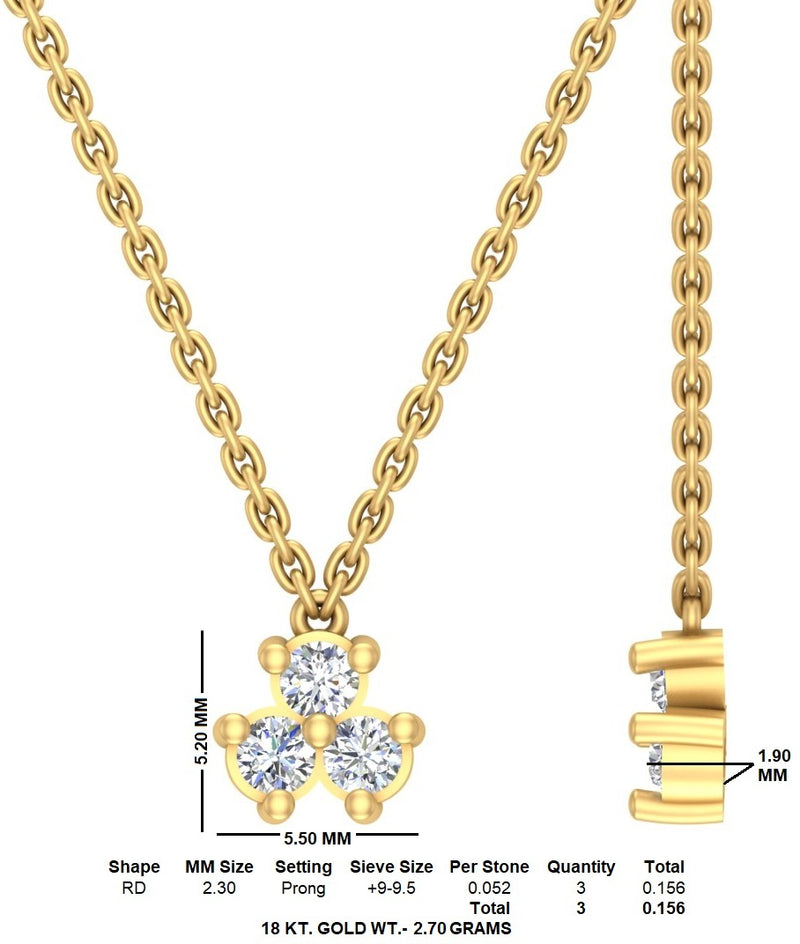 Worms Halsketting 250.378 - Geel Goud 18ct, Diamant 0,15ct