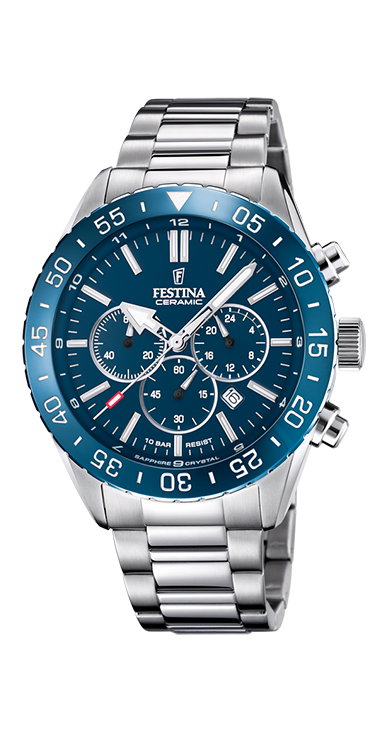 Festina Horloge 250.408 - Staal, Chrono, Waterdicht, Heren