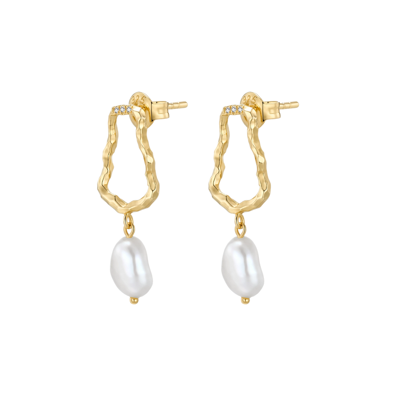 Diamanti Per Tutti Oorhangers 250.423 - Verguld, Diamant, Zoetwaterparel