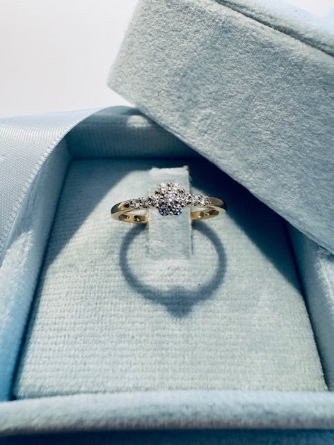 Dulci Nea Ring 250.441 - Geel Goud 18ct, Diamant 0,15ct, Maat 54